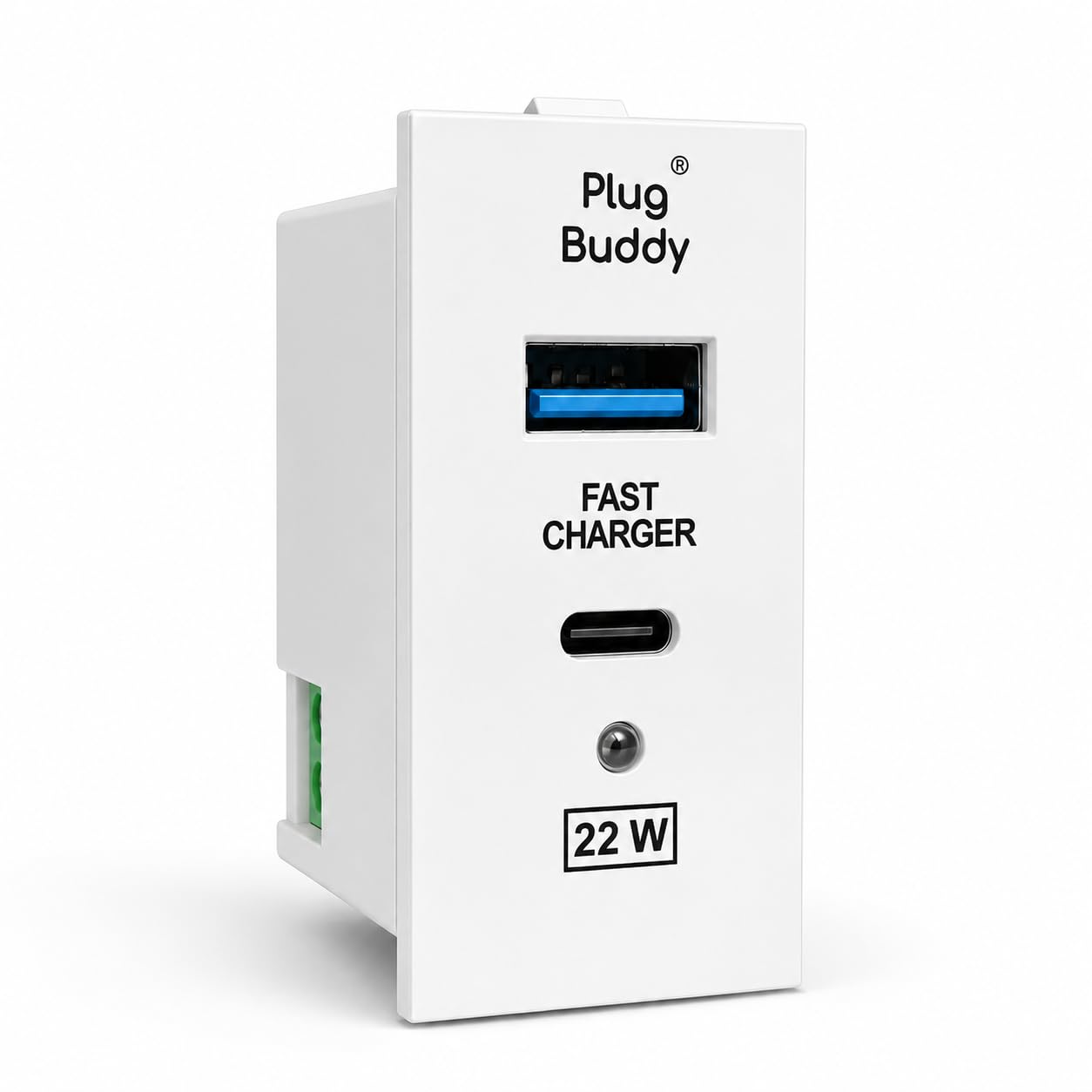 22W Fast Charger Socket Module with USB Type C & USB A Port | Fast Charging Wall Socket | Modular USB Charging Socket for Home, Office & Hotel-image-24