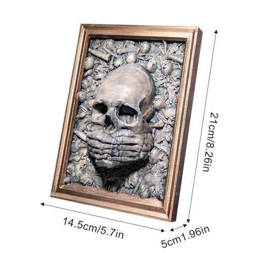 Sculptures murales avec cadre photo d'art macabre relief - 5