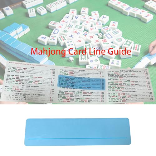 Guía de líneas para cartas Mahjong, 4 piezas, azul miniatura 3