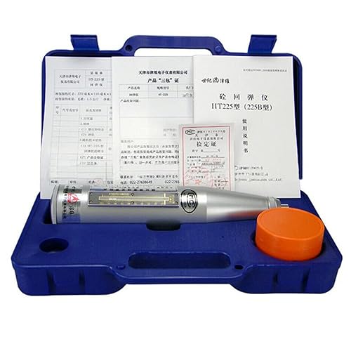 Probador de martillo, probador de martillo de impacto de hormigón portátil HT225B Resiliómetro martillo Schmidt (plata)