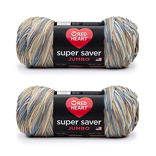 Image of Red Heart Super Saver Jumbo Yarn, 2 Pack, Mirage
