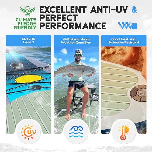 image for FOCEAN Boat Flooring EVA Foam Boat Decking Faux Teak Marine Flooring M