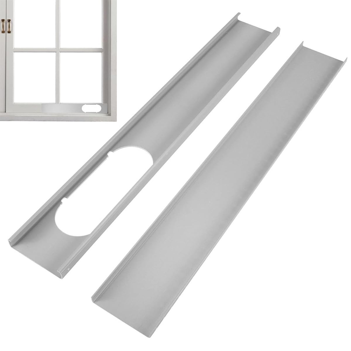 Kit di climatizzatore portatile per finestre Guarnizione universale regolabile per finestre Kit di ventilazione per climatizzatore Guarnizione per finestre climatizzatore Tubo di scarico per