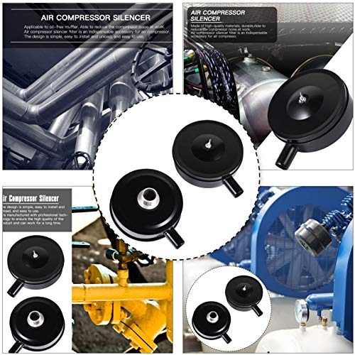 ULTECHNOVO 2Pcs Filtro de Entrada de Ar Do Compressor Corpo MetÃ¡lico Filtro de Entrada Silencioso S