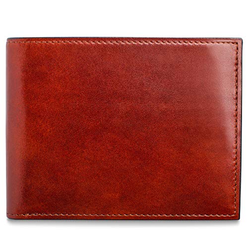 Image of Bosca Men's Wallet, Old Leather 8-Pocket RFID Wallet for Men, Cognac