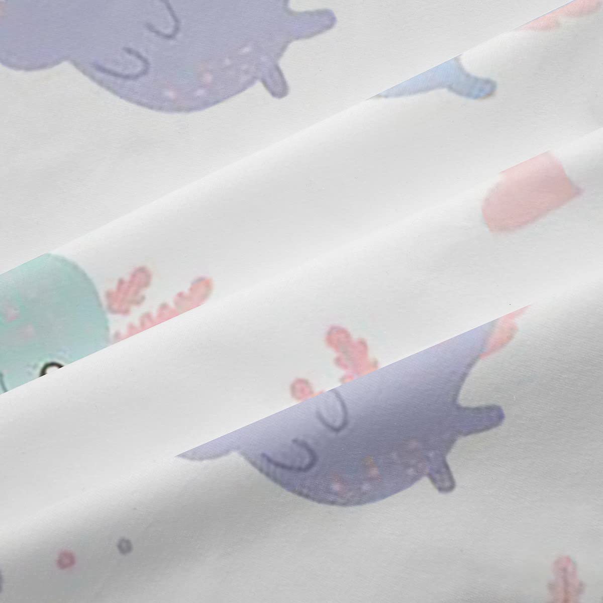 Loussiesd Dziecięce urocze zasłony okienne do sypialni salonu kreskówka Axolotl Salamandra zasłony okienne maluch kawaii, płazy, zwierzę, zasłona zabawna ryba, dekoracje okienne, szer. 168 x dł. 229