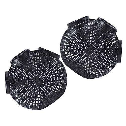 Milisten 2個 ロブスタート ザリガニ網 釣り罠 釣りかご ザリガニト えるび shrimp 携帯用釣りト ザリガニの罠 ウナギ捕り エビト プラスチック Black