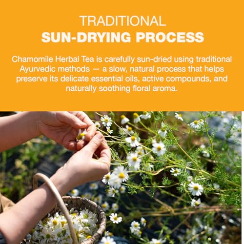 Image of Chamomile Tea For Sleep - Simply 30 Tea bags | SLEEP & RELAXATION | Caffeine Free Flower Based Herbal Tea - Non-Bitter Non-GMO Low Caffeine, Gluten Free Sweet Aroma & Delicious Taste Organic Chamomile Tea | Flower from Dried Flowers & Leaves | Caffeine Free | Loose Leaf Taste | Leaves | For Women & Men