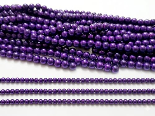 Image of Plastic 6 mm Beads /moti Kit 500 pcs for Jewellery Making /Craftwork /Decorations (Voilet)