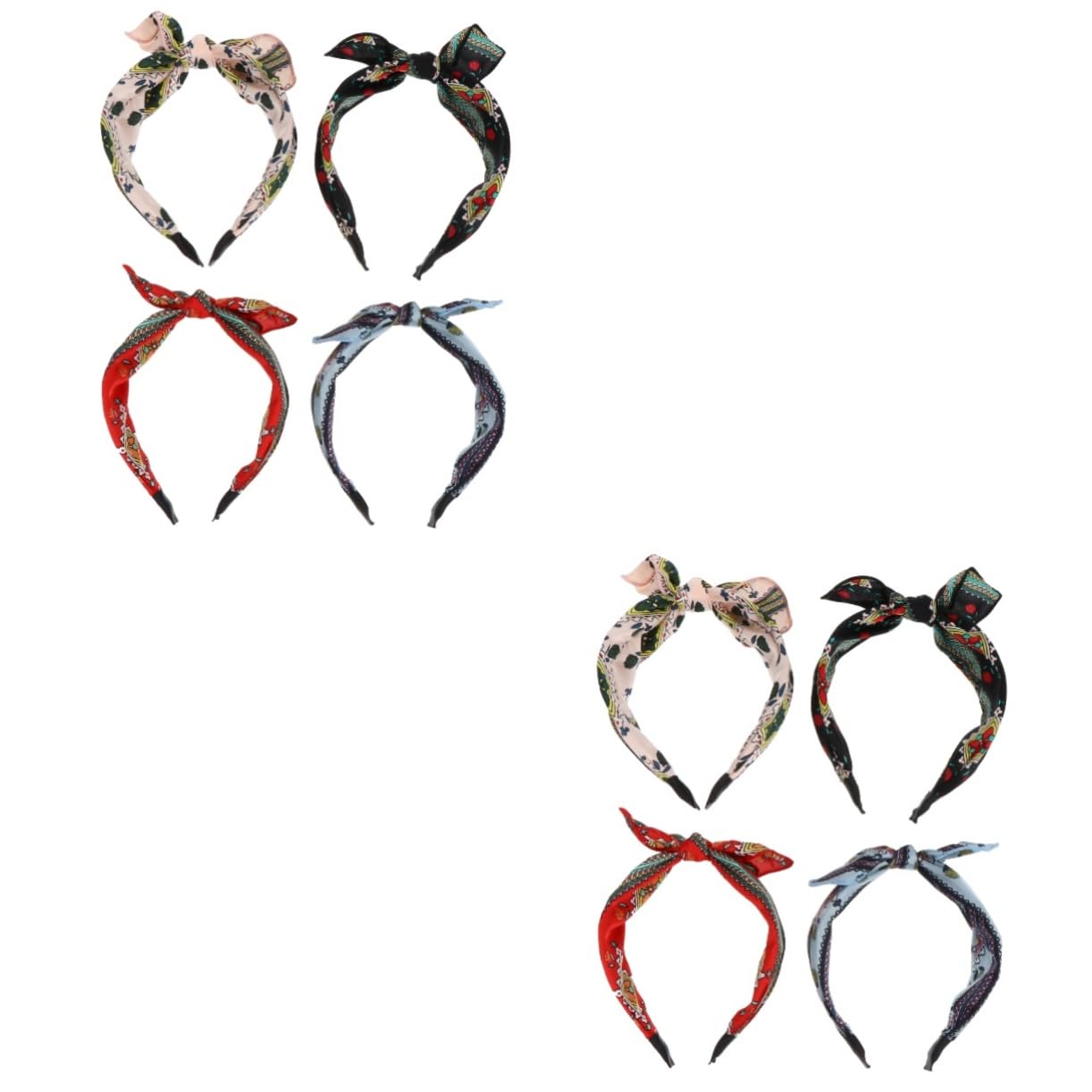 Healeved 8 Piezas diadema con lazo hair band headbands presentes para diademas de flamencos para cintas para el pelo con lazo decoraciones de cabeza tocados de tela