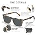 CARFIA Retro Polarized Sunglasses for Men UV Protection Hand-crafted Acetate Frame Fashion Cool Sun Glasses CA53572 Tortoise