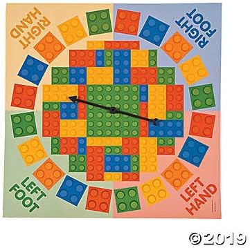Color Blocks Bend Game with Spinner ( 5 ft. x 6 ft pad) Brick Party Game