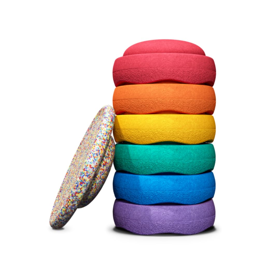 Stapelstein® Rainbow Balanciersteine für Kinder 6 Farbenfrohes Motorikspielzeug ab 1 Jahr
