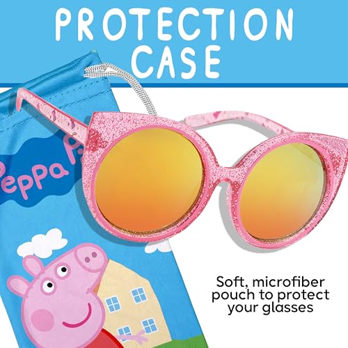 Sun-Staches Peppa Pig Sunglasses: Stylish, Comfortable, & Durable UV-Protective Peppa Pig Glasses with Soft Carrying Case - Officially-Licensed Peppa Pig Accessories4