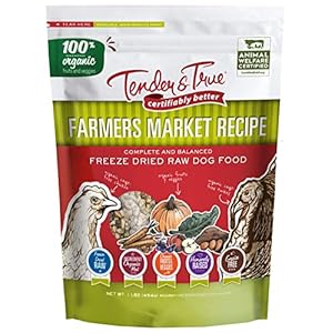 Tender & True Pet Nutrition Farmers Market Recipe Freeze Dry Raw Dog Food, 1 lb.
