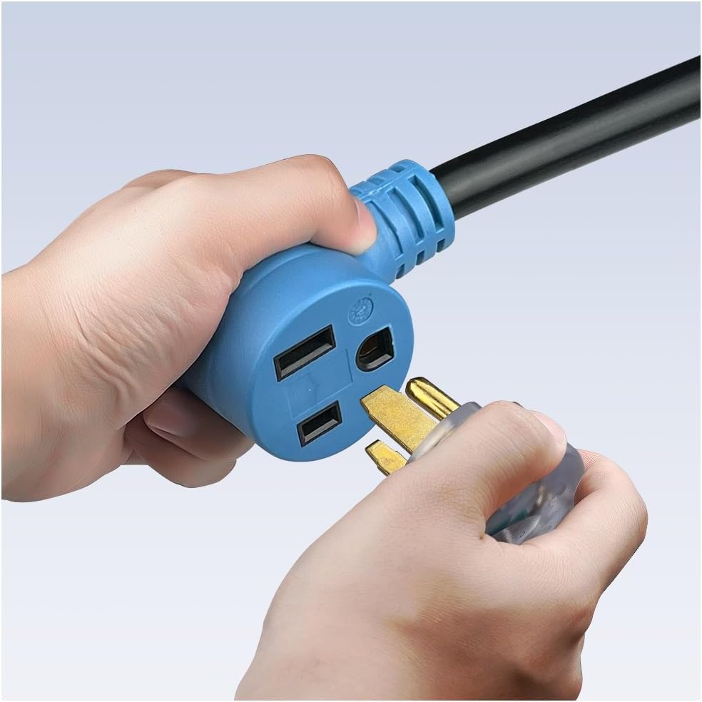 RV Plug 50 Amp to Welder Power Adapter,NEMA 14-50P to 6-50R 4 Prong Plug to 3 Prong 220/240V Welder Plug Adapter,Loaded Up to 12,500W 8/3 AWG 50 Amp Welder Electrical Adapter Cord,12 inch