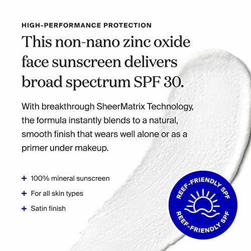Supergoop! Mineral Sheerscreen Spf 30 Pa+++, 1.5 Fl Oz - Pack Of 2 - 100% Mineral, Broad Spectrum Face Sunscreen + Primer + Helps Filter Blue Light - Satin Finish - For All Skin Types #TOP1