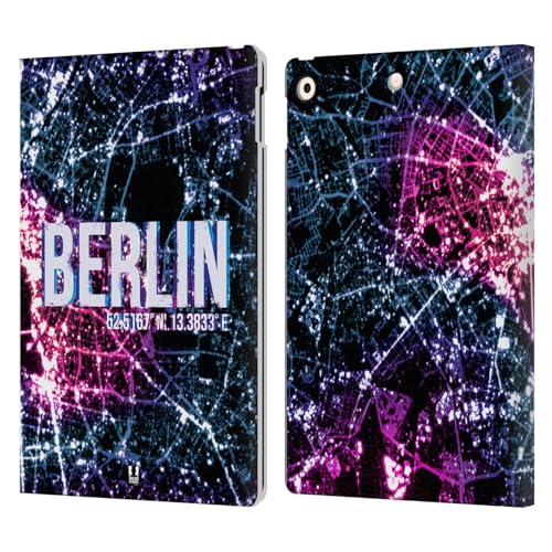 Étui portefeuille iPad 10.2 Apple en cuir avec motif Berlin Lumières de La Ville