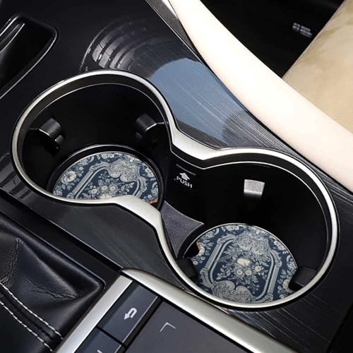 Portavasos para coche diseño retro, 2 piezas universales de madera miniatura 7