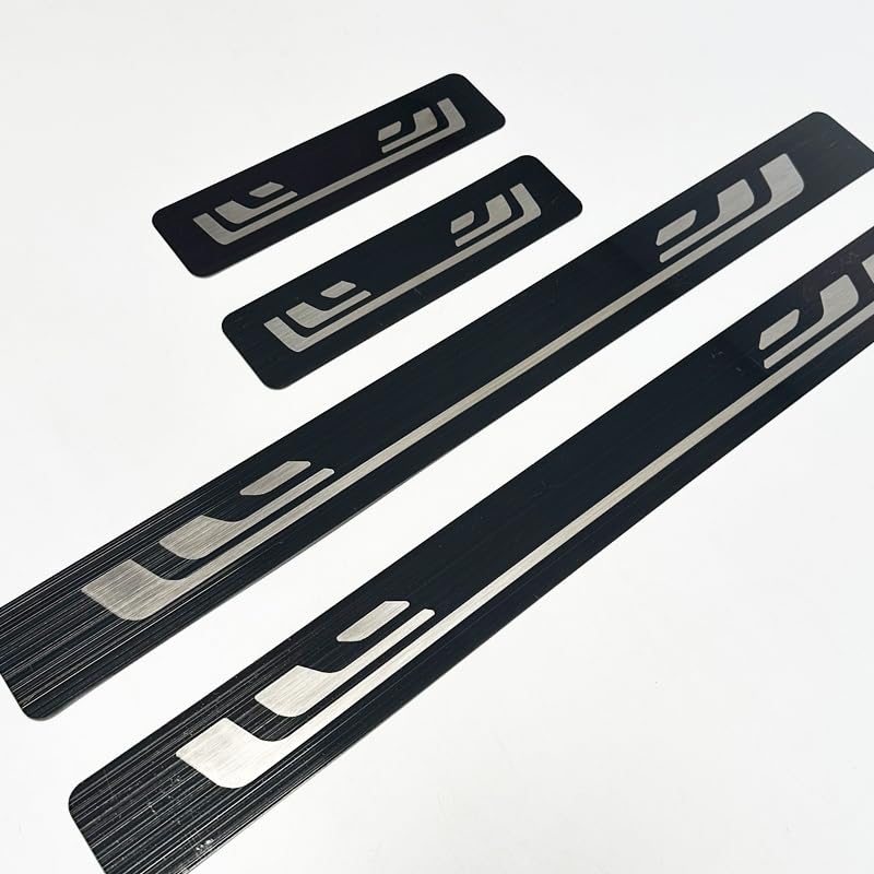 Protezione Battitacco in Acciaio Inox per Honda CR-V 2018-2023, Piastre di Copertura della Soglia della Portiera, Accessori Auto AntiGraffio,Black