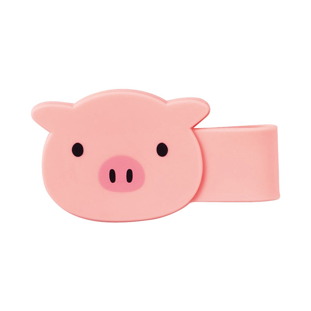 LIHITLAB PuniLabo Magnetic Clip, 3.4" × 0.6", Pig (A7721-5)