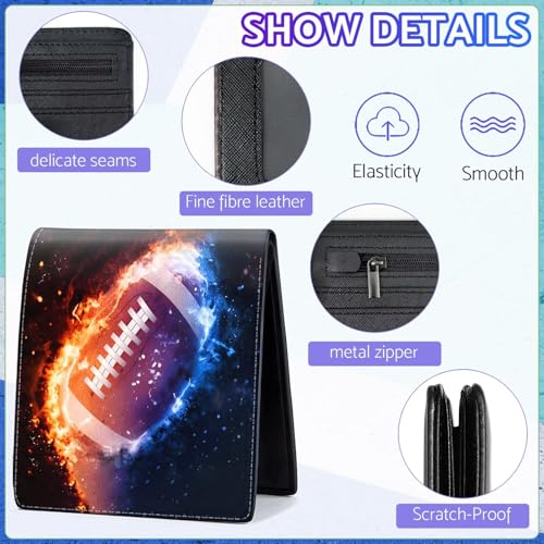Image of Boys Wallet for Kids, Cool Kids Wallet for Boys Ages 8-10 9-12 11-15, Funny Football Leather Bifold Rfid Blocking, Coin Pocket Id Window for Teen Men Youth Guys Birthday Christmas Gifts