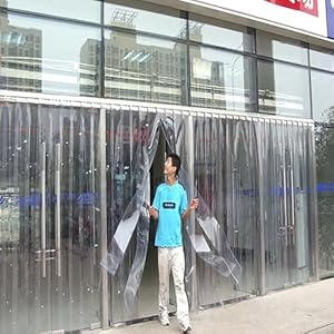 KEHHZUHL PVC-Streifentür Vorhang-Set