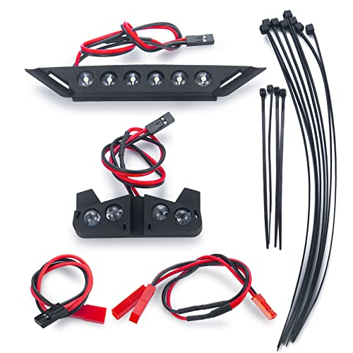 1/10 RC Car Led Light Kit Front/Rear Bumper Lights Lamp Upgrades for TRX Slash 2wd VXL XL-5 4x4 Truck Car