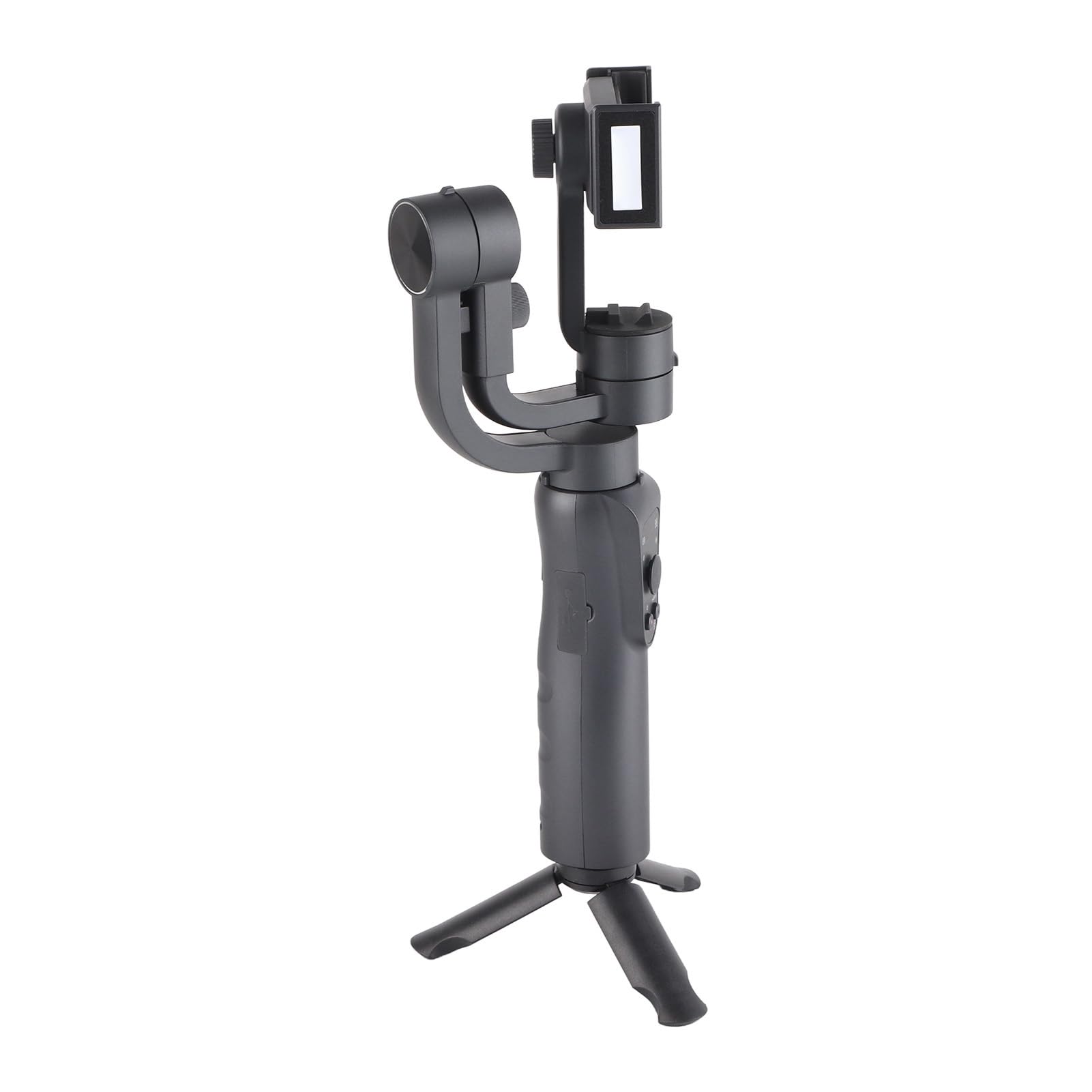AMONIDA Stabilizzatore Cardanico Portatile per Smartphone, Batteria da 4000 MAh, Rilevamento del Volto e Anti-vibrazione 12 Ore per IOS,