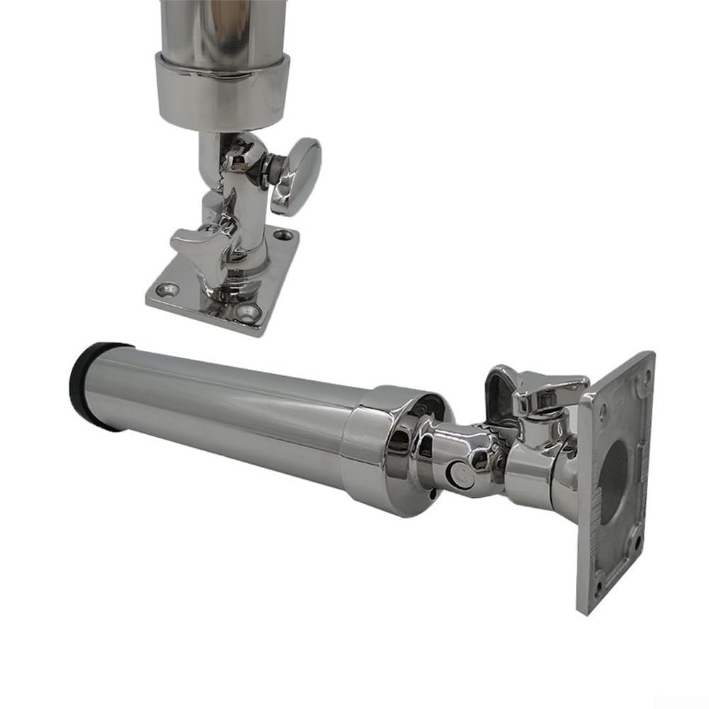 Porta canna da pesca, regolabile in acciaio inox 316 | Monte, Base quadrata stabile per barca Marine Yacht per kayak per canoa Rafting Accessori