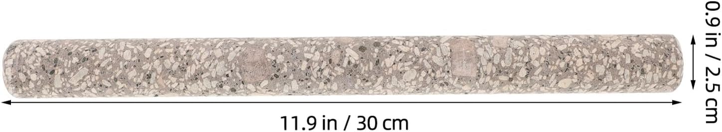 minkissy Marble Rolling Pin Dough Roller Kitchen Roller Pin for Dumpling Dough Pastry Baking 28-30cm Maifan Stone Medium Size