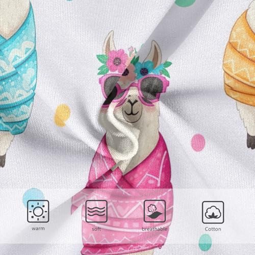 Cute Llamas Flower Crowns Underwear for Girls, Toddler Panties, Girls Underwear Cotton, 2–8 Years3