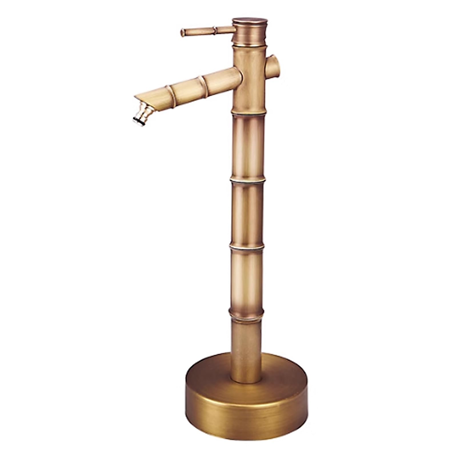 Fontaine en bambou et cuivre antique 50cm, décoration de jardin élégante