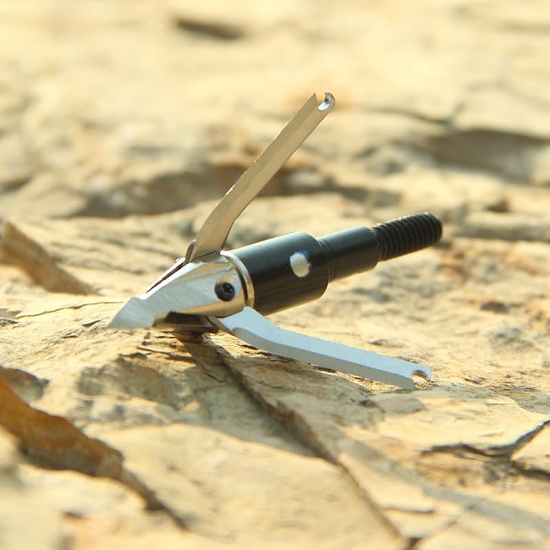 10pcs 100 Grain 3 Blades Rotational Broadheads for Hunting Compound Bow Crossbow