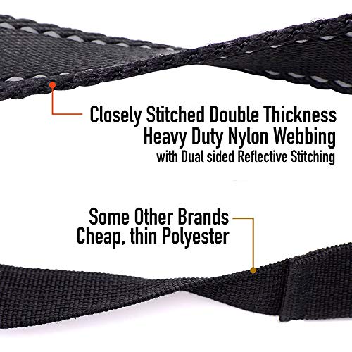 KABB Dog Leash 6ft Long - Traffic Padded Two Handle - Heavy Duty - Double Handles Lead for Control Safety Training - Leashes for Large Dogs or Medium Dogs - Dual Handles Leads - Thumbnail 2