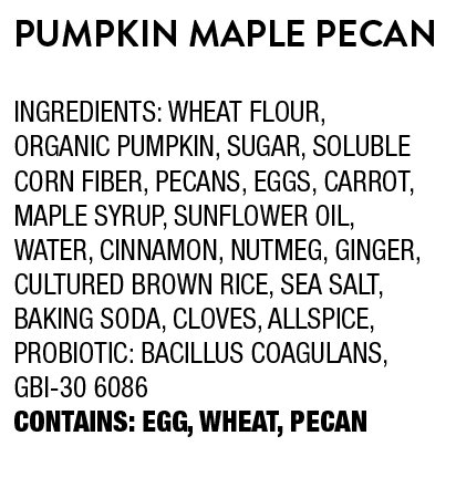 Farm & Oven Pumpkin Maple Pecan Bakery Bites - 12 Pack. Bites of pumpkin bread.
