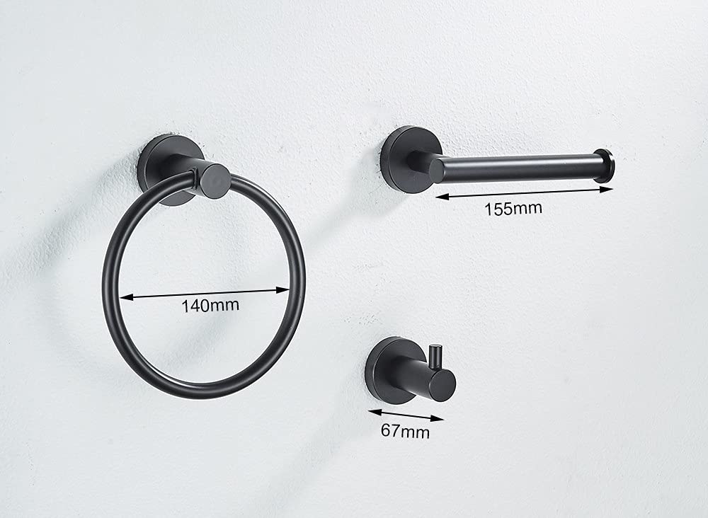 Laimew Porta Asciugamani Bagno, 7 Pezzi Adesivo, Set Appendi Asciugamani in Acciaio Inox