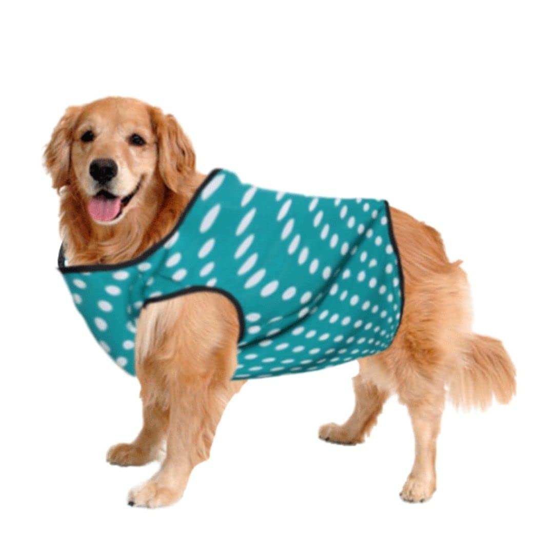 Sage Square Funky Soft Material Dog T-Shirt | Cool/Funky Print Pet | Soft Light Weight | Comfortable & Breathable Dog Clothing | Trendy Vest Outfit (Medium - 18 inch) (Polka Sky Blue) (B0B71R1XP3) Amazon Price History, Amazon Price Tracker