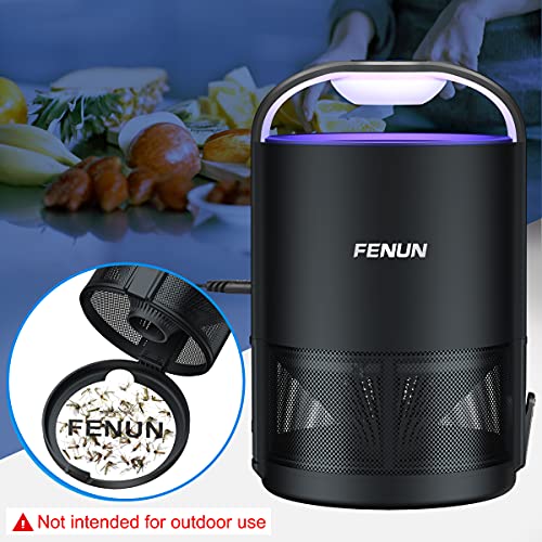 FENUN Fly Traps, Gnat Trap, Moth Traps, Mosquito Catcher Indoor with 10 Sticky Glue Boards Mosquito Traps (Black)