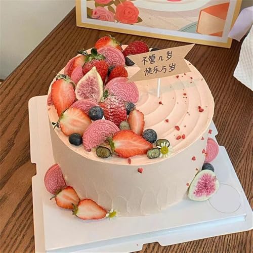 tonntyann フェイクケーキ 誕生日ケーキ 記念日 ケーキ 食品 サンプル イチゴ/フルーツケーキのモデル 詰め合わせ お菓子 おかし リアル ダミーケーキ 模型 発砲スチロール 円柱 ディスプレイ用 本物そっくりの ケーキ 見本 食玩 セット 展示