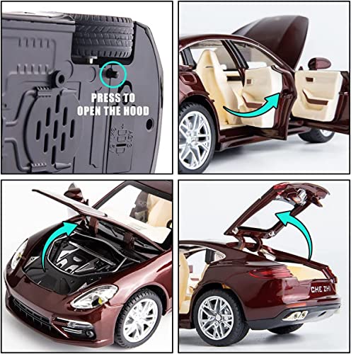 Image of Magicwand 1:24 Scale Die-Cast Porrsche Panamerra Model Car with Lights & Music【Pack of 1 】【Colors as Per Stock】