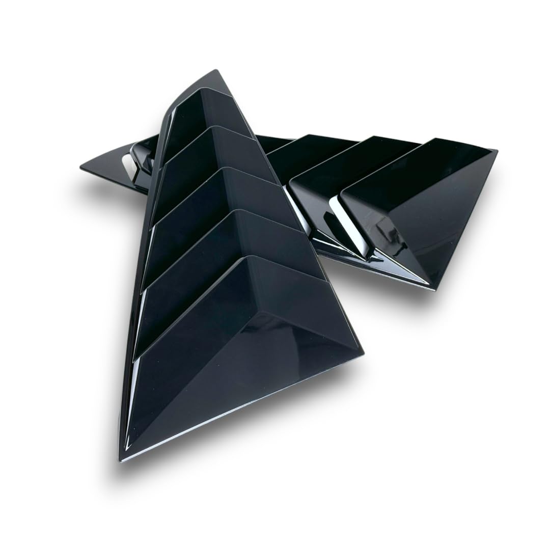 Sport Quarter Window Louvers for Ford Mustang Fastback 2024+ (Gloss Black)