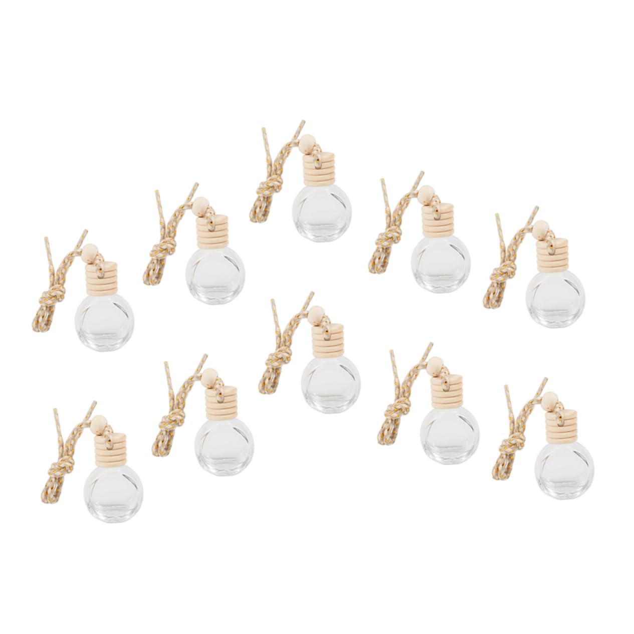 MAGICLULU 5 Set Di Diffusori Per Presa D'aria Per Auto Coperchio in Legno Diffusore Di Profumo Per Auto Bottiglia Di Vuota 10 Pezzi * 5