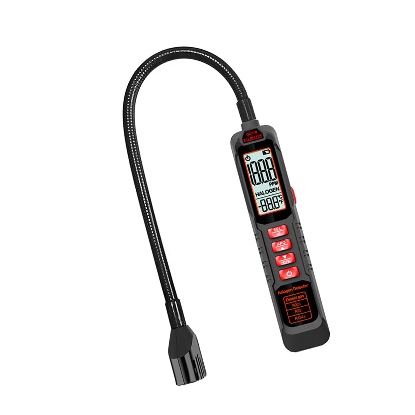 AC Sniffer with Light & Alarm Leak1 0-1000PPM HVAC Leak Detector for CFCs HCFCs, Leak Detector