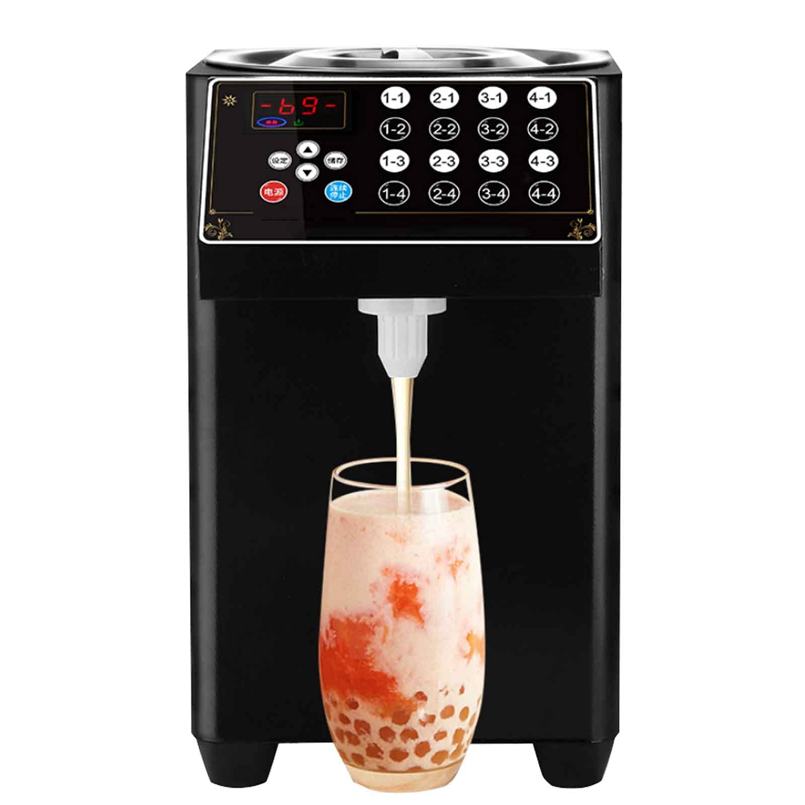 Automatic Fructose Dispenser Stainless Steel Syrup 8.5L Large Capacity 16-memory Button Suitable For Milk Tea Shop Dessert Shop 36x250x41.5cm