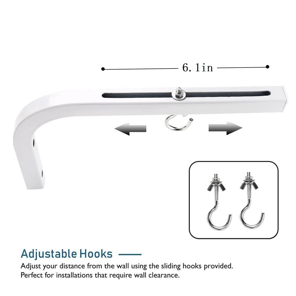 Soporte De Pared En L Para Pantalla De Proyector, Ajustable De 4 A 10 Pulgadas Y Carga De 30 Kg
