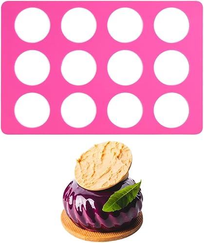 Miniatura 2 de mostsom Moldes redondos de silicona para chocolate, tapete de chocolate con queso, moldes para plantillas de galletas, herramientas de decoración de