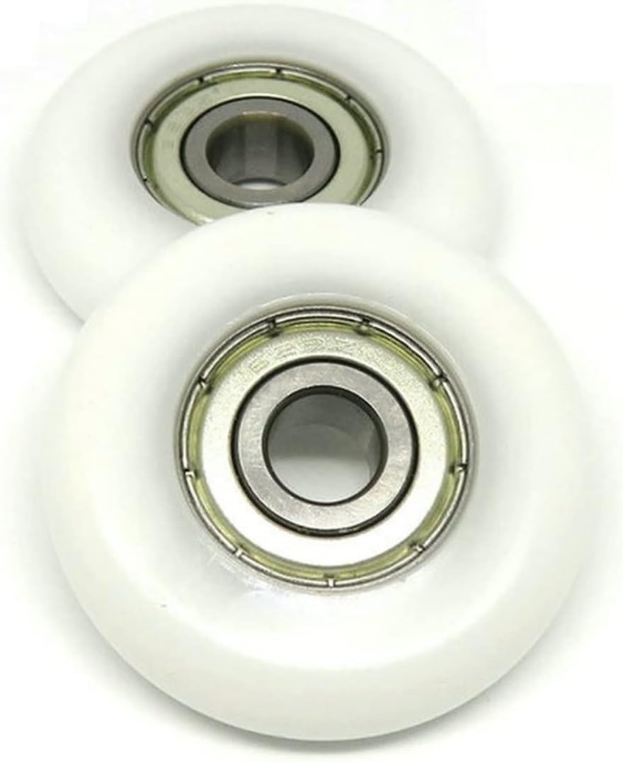 LANGshaw Rowing Machine Wheels 8x40x10mm Round POM Roller for Rower BSR62840-10 Rower Wheel OD 40mm Plastic Coated Bearing Wheels Leisurely (Color : White-8mm, Number of Pcs : 10Pcs-25X30)