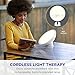 Verilux HappyLight Halo - Cordless LED Light Therapy Lamp with a 360° Magnetic Base & Rechargeable Battery for Portable, UV-Free, Full Spectrum 10,000 LUX Light with Adjustable Brightness and Color
