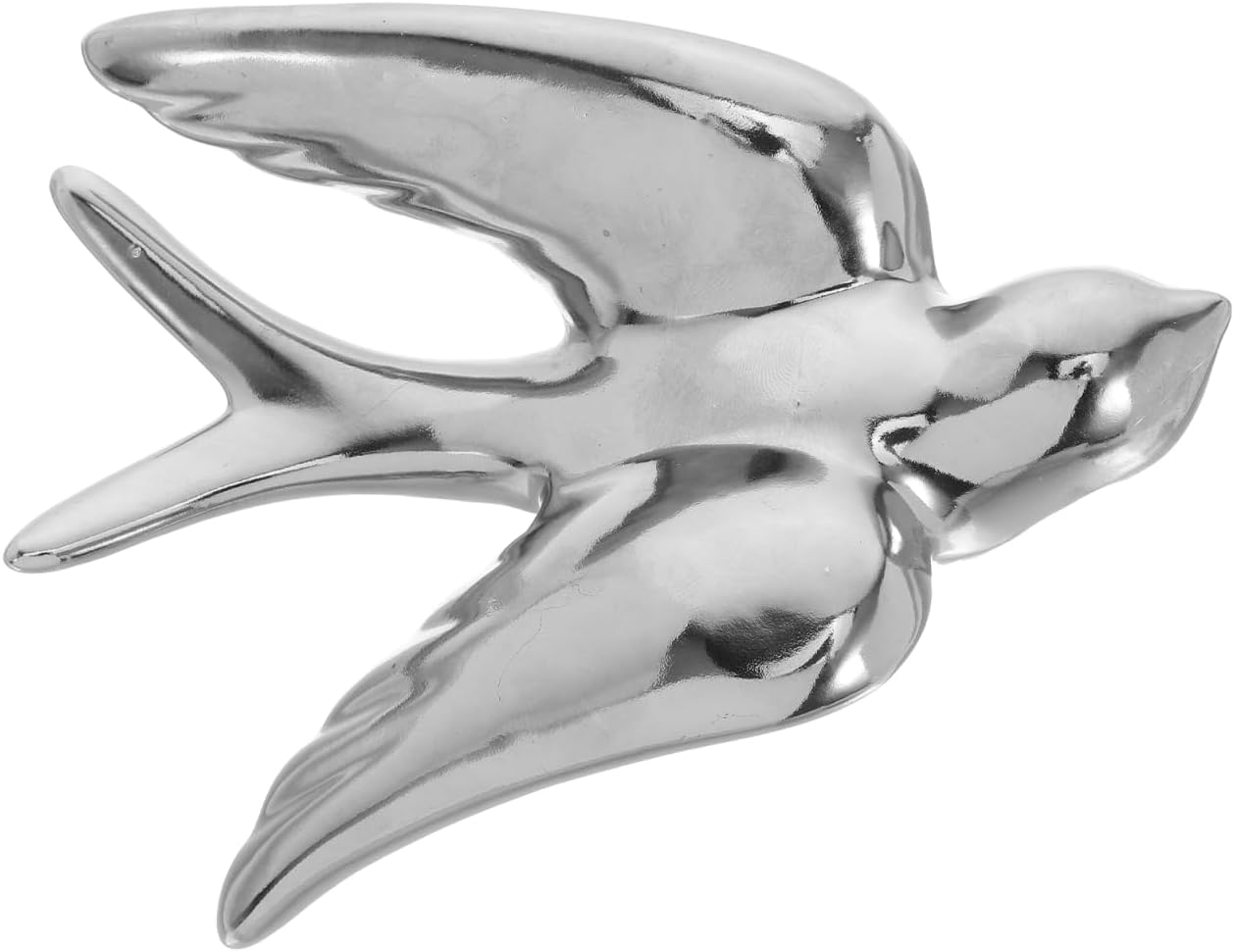 Amosfun Ceramic Bird Wall Decor 3D Flying Swallow Sculpture Lightweight Wall Hanging for Living Room Bathroom Garden Indoor Outdoor 6.10X3.74X2.95 Inches
